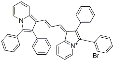 1-[3-(2,3-diphenylindolizin-1-yl)allylidene]-2,3-diphenyl-1H-indolizinium bromide Structure