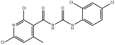 N-[(2,6-DICHLORO-4-METHYL-3-PYRIDYL)CARBONYL]-N'-(2,4-DICHLOROPHENYL)UREA 化学構造式