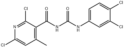 N-[(2,6-DICHLORO-4-METHYL-3-PYRIDYL)CARBONYL]-N'-(3,4-DICHLOROPHENYL)UREA 结构式