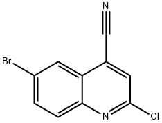4-Quinolinecarbonitrile,  6-bromo-2-chloro- Struktur