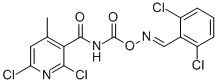 (2,6-DICHLORO-4-METHYLPYRIDIN-3-YL)([(([(2,6-DICHLOROPHENYL)METHYLENE]AMINO)OXY)CARBONYL]AMINO)METHANONE 化学構造式