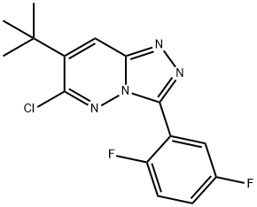 7-tert-Butyl-6-chloro-3-(2,5-difluorophenyl)-1,2,4-triazolo[4,3-β]pyridazine 结构式