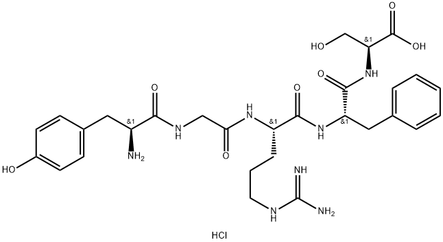 H-TYR-GLY-ARG-PHE-SER-OH · HCL,286458-87-5,结构式
