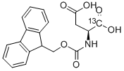 L-Aspartic  acid-1-13C,  N-Fmoc  derivative,  N-(9-Fluorenylmethoxycarbonyl)-L-aspartic  acid-1-13C Structure