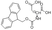N-(9-Fluorenylmethoxycarbonyl)-L-aspartic-2-13C  acid,  L-Aspartic-2-13C  acid,  N-Fmoc  dervative,286460-78-4,结构式