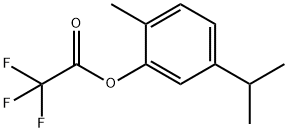 Acetic acid, 2,2,2-trifluoro-, 2-Methyl-5-(1-Methylethyl)phenyl ester Struktur