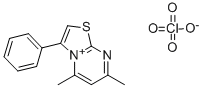 5,7-Dimethyl-3-phenylthiazolo(3,2-a)pyrimidine perchlorate 结构式
