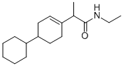 Propanamide, 2-(4-cyclohexyl-1-cyclohexen-1-yl)-N-ethyl-,28673-69-0,结构式