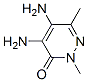 3(2H)-Pyridazinone,  4,5-diamino-2,6-dimethyl- 化学構造式