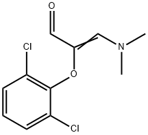 2-(2,6-DICHLOROPHENOXY)-3-(DIMETHYLAMINO)ACRYLALDEHYDE,286840-92-4,结构式