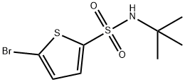 5-ブロモチオフェン-2-N-T-ブチルスルホンアミド 化学構造式