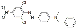 N-[4-[(2,6-Dichloro-4-nitrophenyl)azo]phenyl]-N-methyl-benzene        methaneamine Struktur