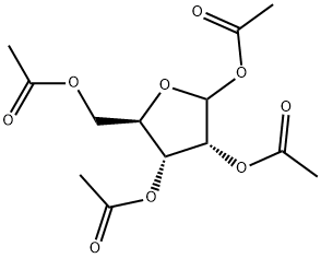 D-リボフラノース1,2,3,5-テトラアセタート 化学構造式