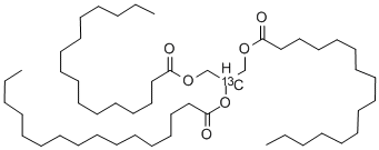 GLYCERYL-2-13C TRIHEXADECANOATE Structure