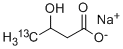 DL-3-羟基丁酸-4-13C 钠盐 结构式