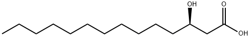 (R)-3-Hydroxy Myristic Acid 化学構造式