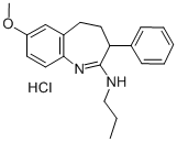 3H-1-Benzazepine, 4,5-dihydro-7-methoxy-3-phenyl-2-(propylamino)-, mon ohydrochloride Structure