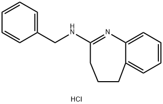 N-benzyl-2-azabicyclo[5.4.0]undeca-2,7,9,11-tetraen-3-amine hydrochlor ide Structure