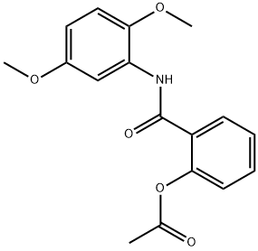N-(2,5-ジメトキシフェニル)-2-アセトキシベンズアミド 化学構造式