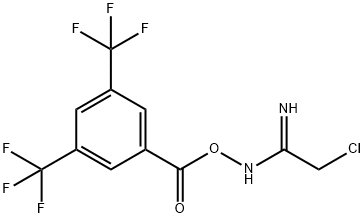 N'-([3,5-BIS(TRIFLUOROMETHYL)BENZOYL]OXY)-2-CHLOROETHANIMIDAMIDE Structure