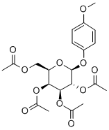 4-甲氧基苯2,3,4,6-四-O-乙酰基-Β-D-吡喃半乳糖苷,2872-65-3,结构式