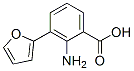 3-(2-フリル)-2-アミノ安息香酸 化学構造式