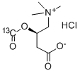 ACETYL-1-13C-L-CARNITINE HYDROCHLORIDE 化学構造式