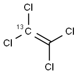 TETRACHLOROETHYLENE-1-13C 化学構造式