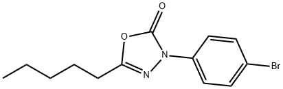 3-(4-Bromophenyl)-5-pentyl-1,3,4-oxadiazol-2(3H)-one,28740-56-9,结构式
