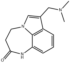 7-[(Dimethylamino)methyl]-3,4-dihydropyrrolo[1,2,3-ef]-1,5-benzodiazepin-2(1H)-one Structure