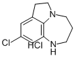 Pyrrolo(1,2,3-ef)(1,5)benzodiazepine, 1,2,3,4,6,7-hexahydro-9-chloro-2 -phenyl-, monohydrochloride 化学構造式