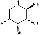 3,4-Piperidinediol,2-amino-5-methyl-,(2R,3S,4R,5R)-(9CI) 化学構造式