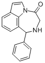 Pyrrolo(3,2,1-jk)(1,4)benzodiazepin-4(1H)-one, 2,3-dihydro-1-phenyl- Struktur