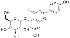 5-[(β-D-Glucopyranosyl)oxy]-4',7-dihydroxyflavone Structure