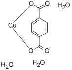 COPPER (II) TEREPHTHALATE TRIHYDRATE Structure