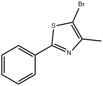 5溴- 4 -甲基- 2 -苯基- 1,3 -噻唑, 28771-82-6, 结构式