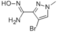 4-ブロモ-N'-ヒドロキシ-1-メチル-1H-ピラゾール-3-カルボキシイミドアミド 化学構造式