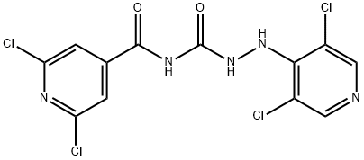 N1-[(2,6-DICHLORO-4-PYRIDYL)CARBONYL]-2-(3,5-DICHLORO-4-PYRIDYL)HYDRAZINE-1-CARBOXAMIDE 结构式