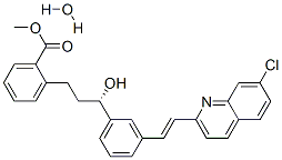 METHYL 2-((3S)-3-{3-[(E)-2-(7-CHLOROQUINOLIN-2-YL)VINYL]PHENYL}-3-HYDROXYPROPYL)BENZOATE HYDRATE Structure