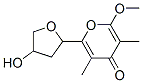 2-Methoxy-3,5-dimethyl-6-(tetrahydro-4-hydroxyfuran-2-yl)-4H-pyran-4-one,28796-15-8,结构式