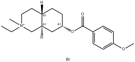 Isoquinolium, 1,2,3,4,4a-alpha,5,6,7,8,8a-beta-decahydro-2-ethyl-7-bet a-hydroxy-2-methyl-, bromide, p-anisate,28798-18-7,结构式