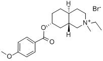 Isoquinolium, 1,2,3,4,4a-alpha,5,6,7,8,8a-beta-decahydro-2-ethyl-7-alp ha-hydroxy-2-methyl-, bromide, p-anisate,28798-19-8,结构式