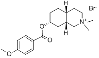 Isoquinolium, 1,2,3,4,4a-beta,5,6,7,8,8a-beta-decahydro-7-alpha-hydrox y-2,2-dimethyl-, bromide, p-anisate Struktur