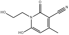 1,2-dihydro-6-hydroxy-1-(2-hydroxyethyl)-4-methyl-2-oxonicotinonitrile ,28799-82-8,结构式