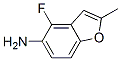 5-Benzofuranamine,  4-fluoro-2-methyl- 化学構造式