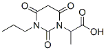 1(2H)-Pyrimidineacetic  acid,  tetrahydro--alpha--methyl-2,4,6-trioxo-3-propyl- 结构式