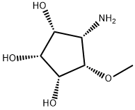 1,2,3-Cyclopentanetriol,4-amino-5-methoxy-,(1R,2R,3R,4S,5S)-(9CI) 化学構造式