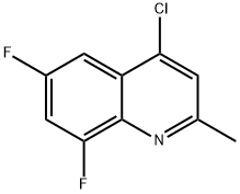 4-クロロ-6,8-ジフルオロ-2-メチルキノリン 化学構造式