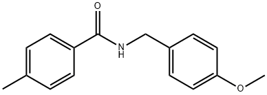 N-(4-甲氧基苄基)-4-甲基苯甲酰胺, 288154-96-1, 结构式