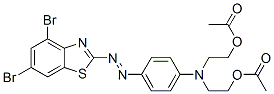 2-[4-[N,N-Bis(2-acetoxyethyl)amino]phenylazo]-4,6-dibromobenzothiazole 结构式